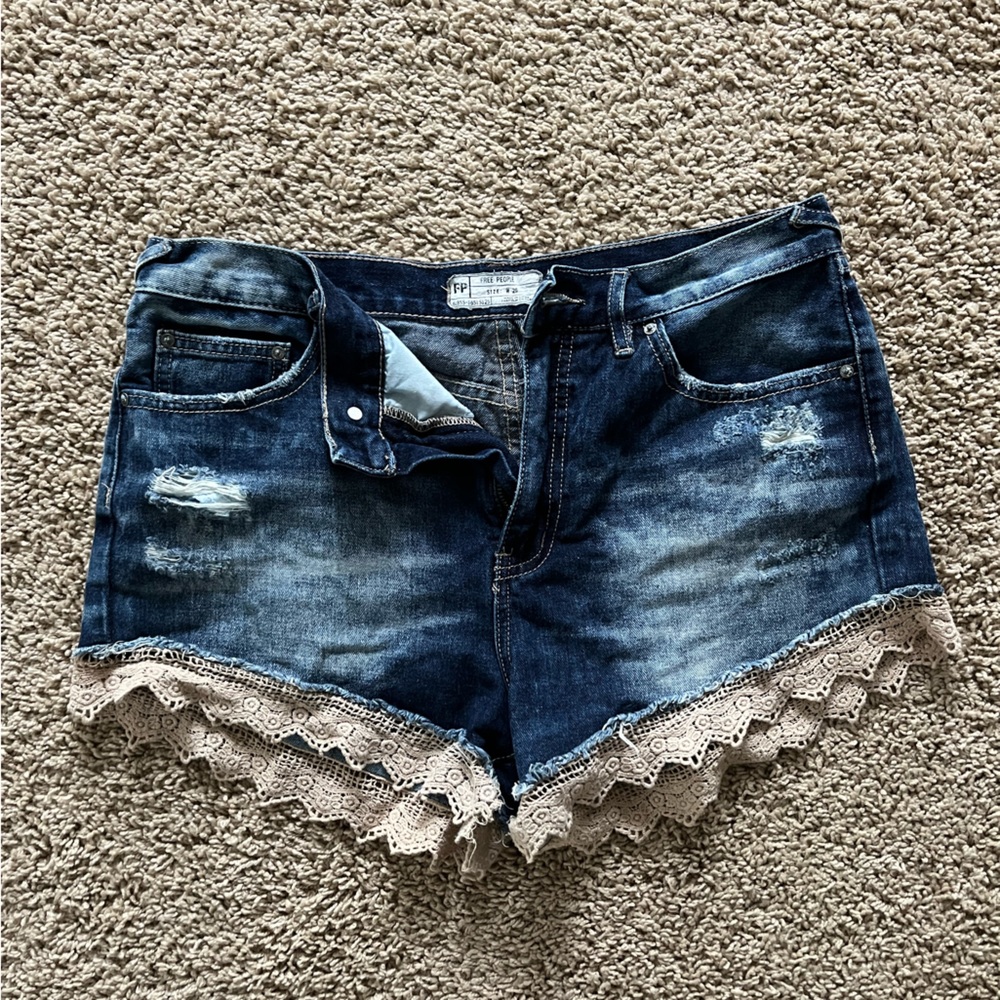 Free People Lacy Bottom Shorts
